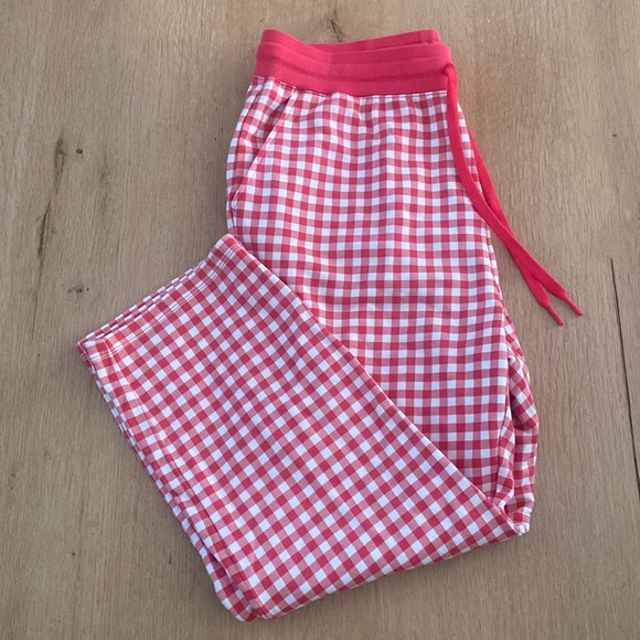 Draper James Pants - Draper James Pink Gingham Pull on Pants size L NWT